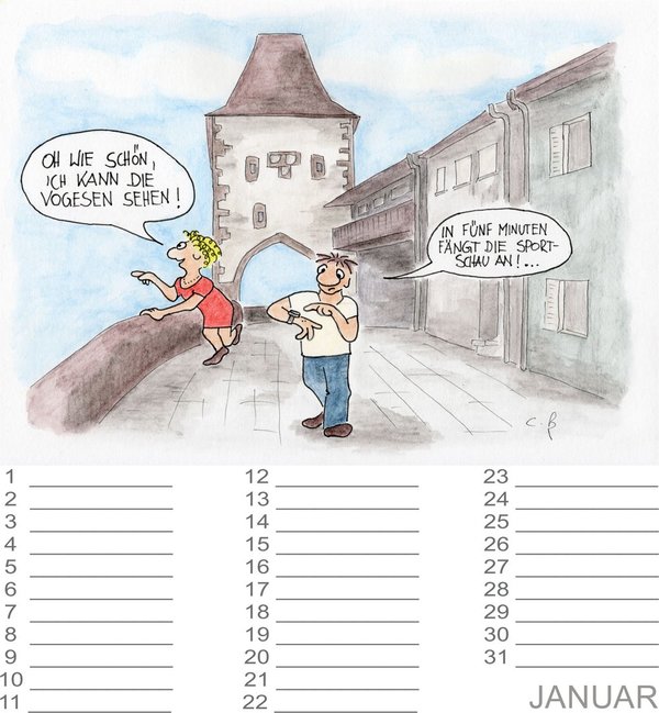 Dauerkalender/Geburtstagskalender Kaiserstuhl 1004